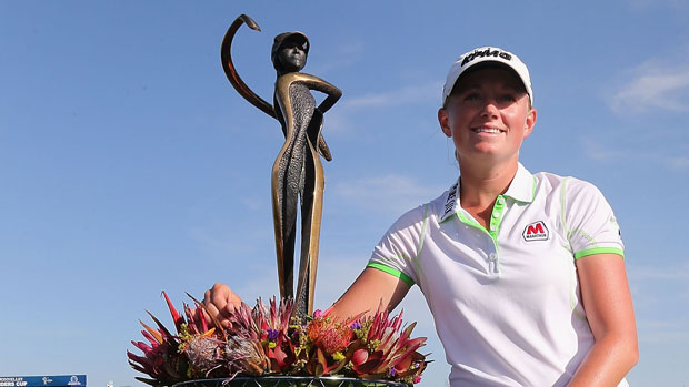 Stacy Lewis after winning the RR Donnelley LPGA Founders Cup